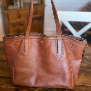 Fossil brown leather Sydney Shopper